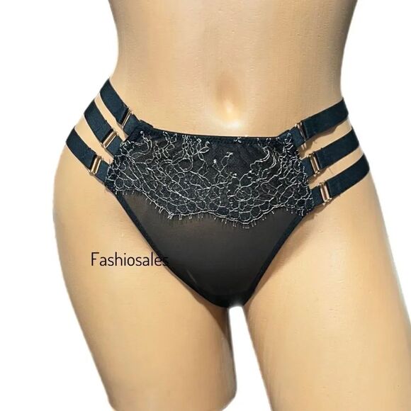 Victoria's Secret Other - Victoria’s Secret FASHION SHOW LIMITED EDITION Strappy lace thong panty black